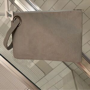 Grey clutch / wristlet